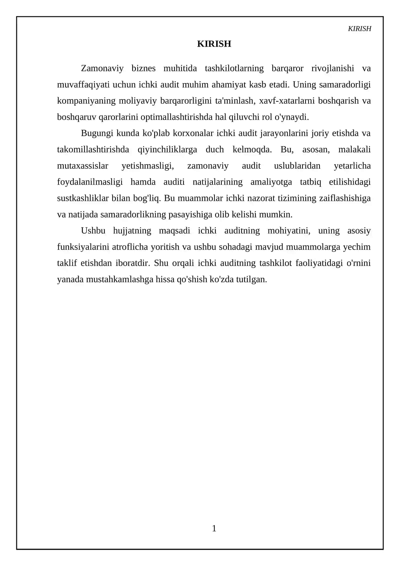 Ichki auditning tavsifi va uning funksiyalari 3