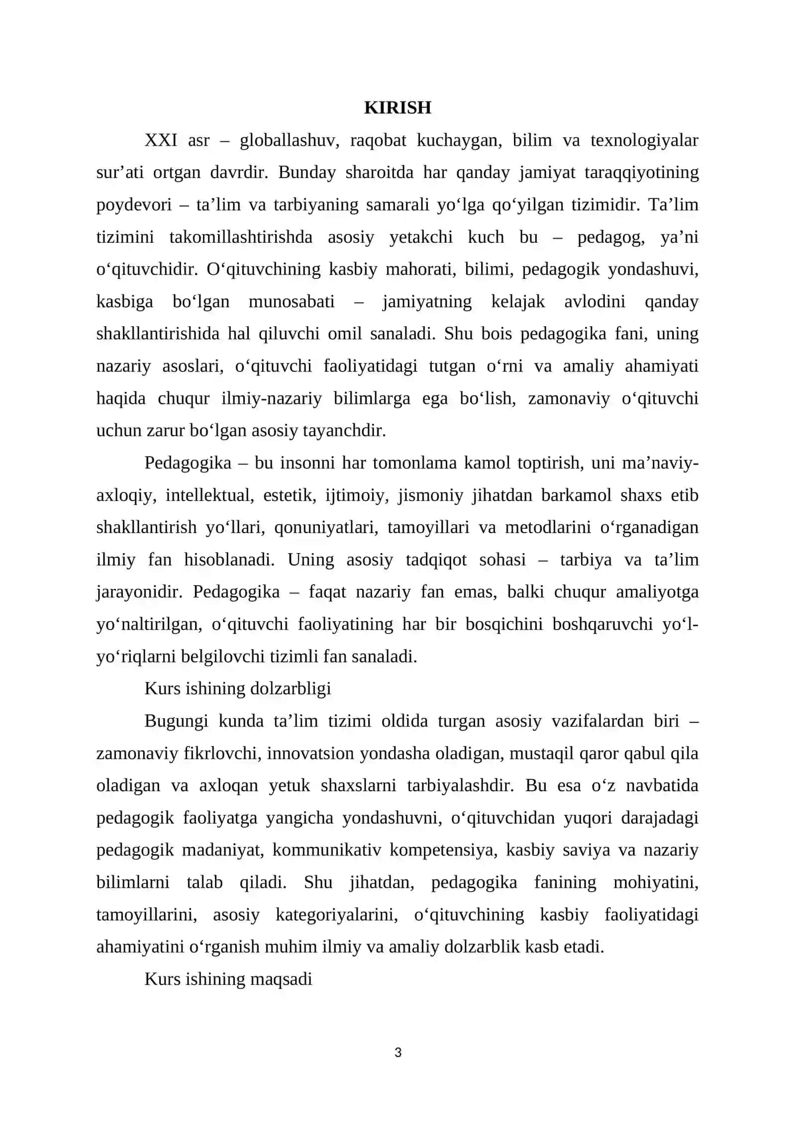 PEDAGOGIKA TUSHUNCHA UNING O'QITUVCHI FAOLIYATIDA TUTGAN O'RNI VA AHAMIYATI 3