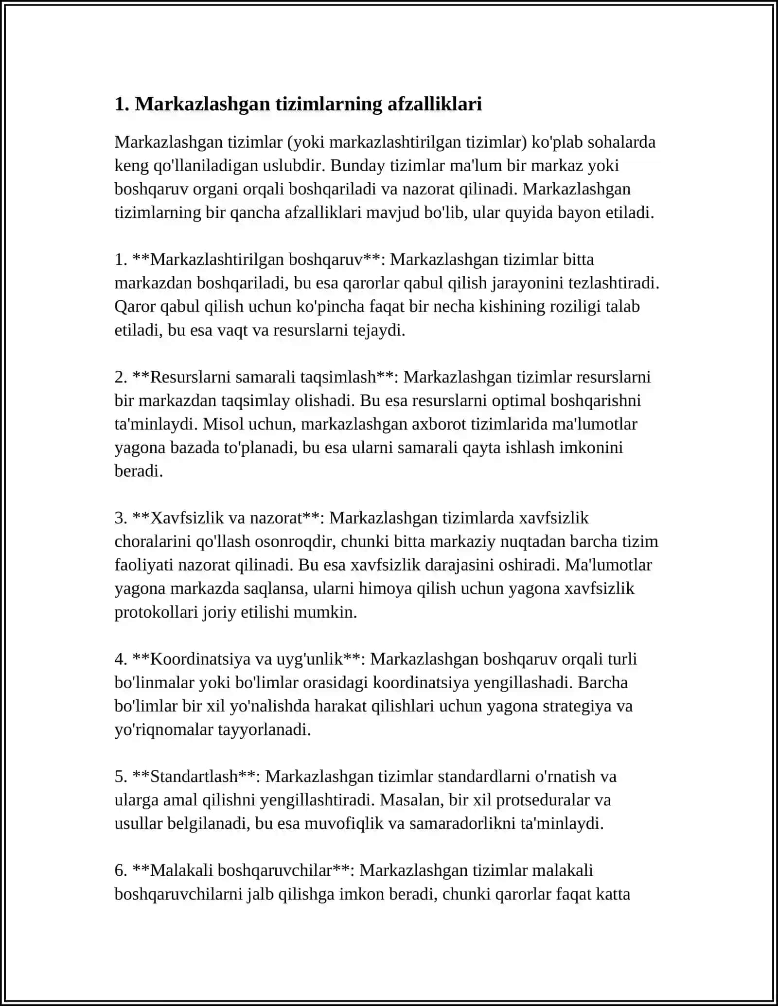 MARKAZLASHGAN VA MARKAZLASHMAGAN TEXNALOGIYALAR 3