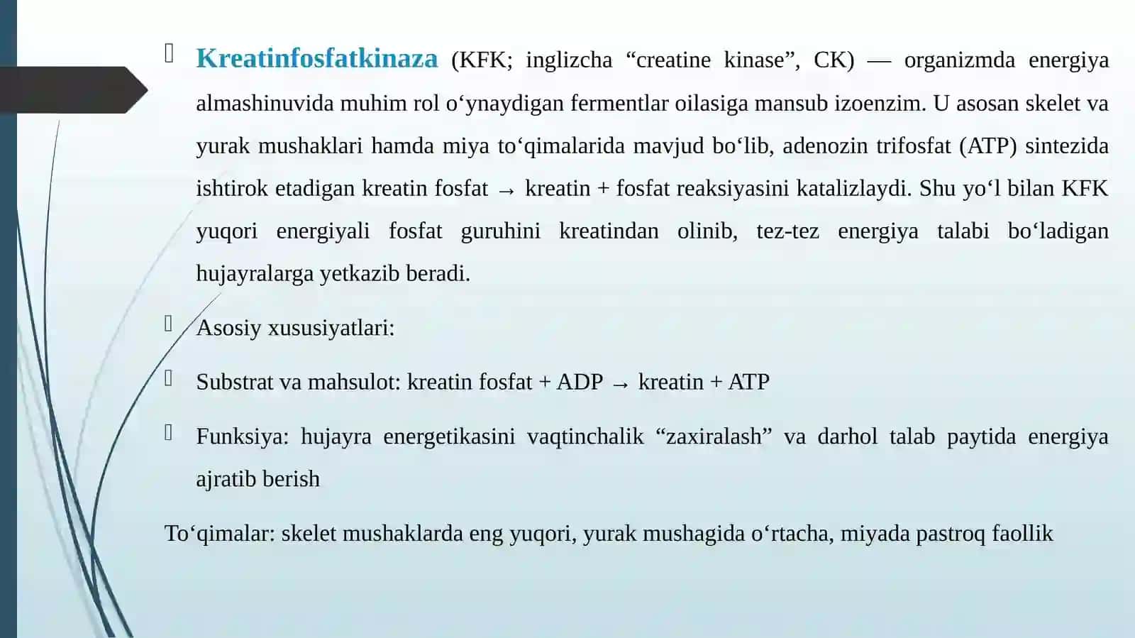 Kreatinfosfatkinazaning izoshakllari va ularni aniqlashning klinik ahamiyati 3