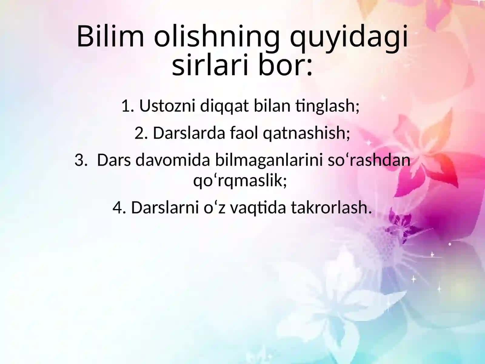 Bilim olish sirlari 3