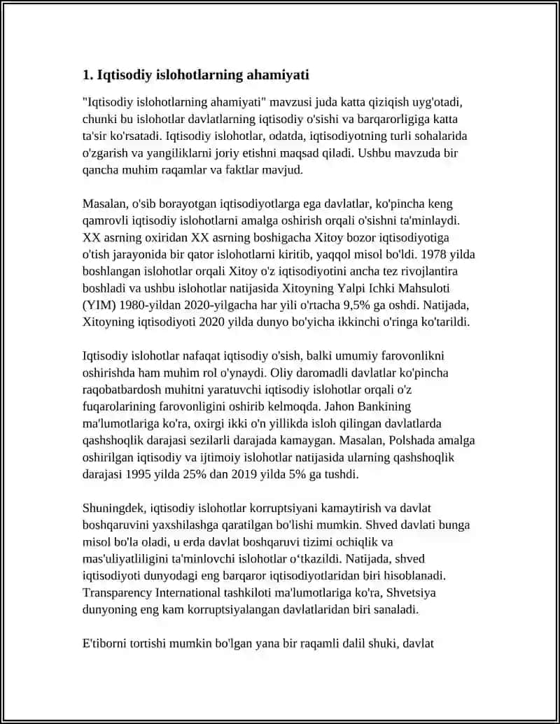 IQTISODIY ISLOHOTLAR,XUSUSIY MULKCHILIKNING SHAKLLANISHI.OʻZBEKISTONDA BOZOR MUNOSABATLARINING RIVOJLANISHI 3