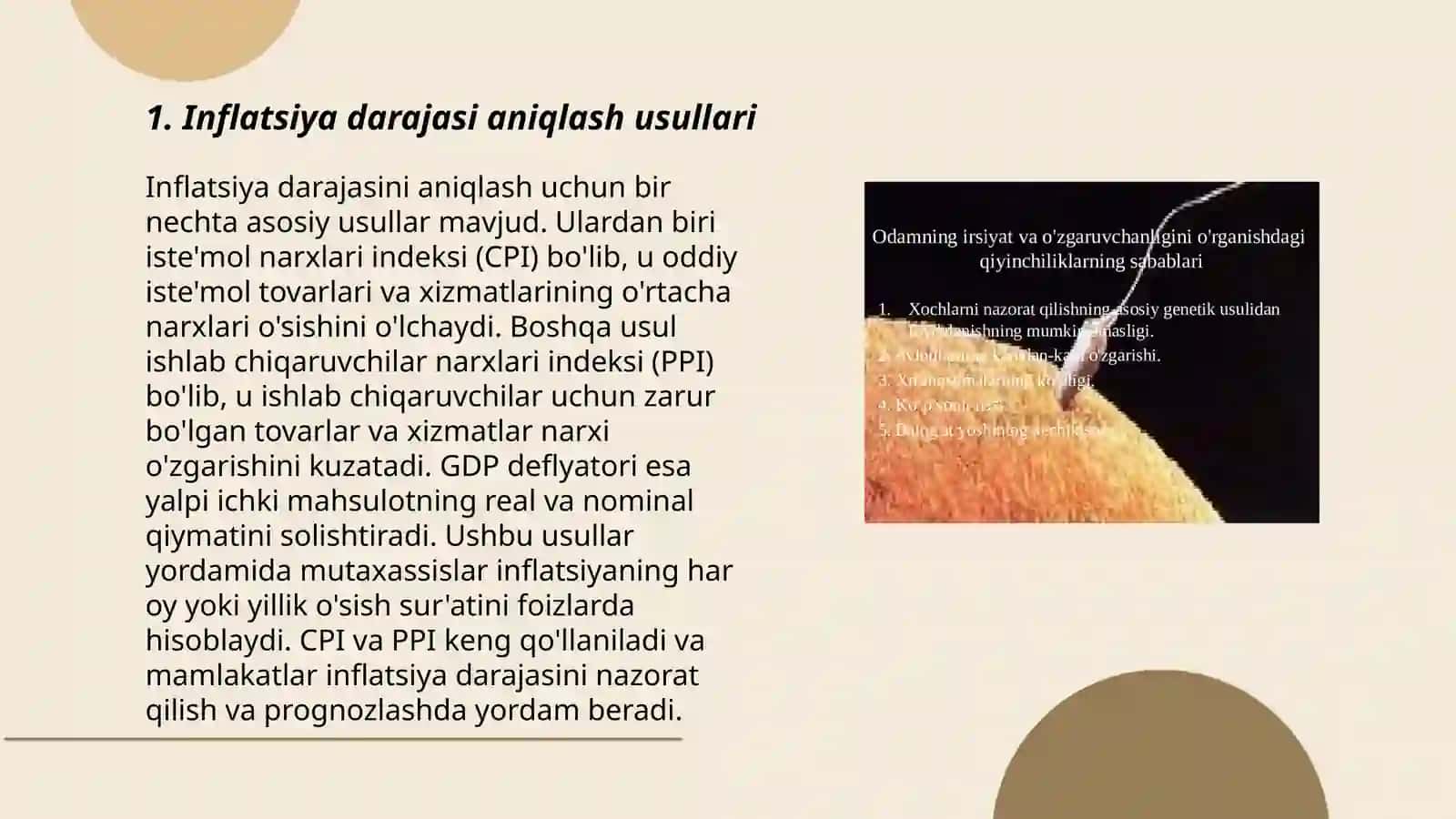 Inflatsiya darajasi va foiz stavkasining inflatsiya darajasi bilan oʻzaro bogʻliqligi 3