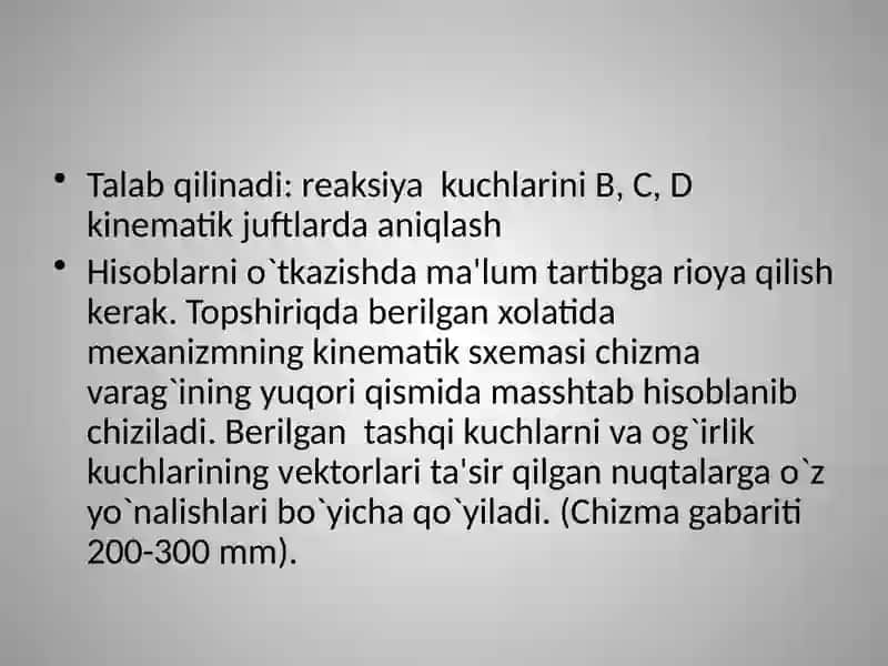 Tekismexanizmlarningkinetostatiktahlili 3
