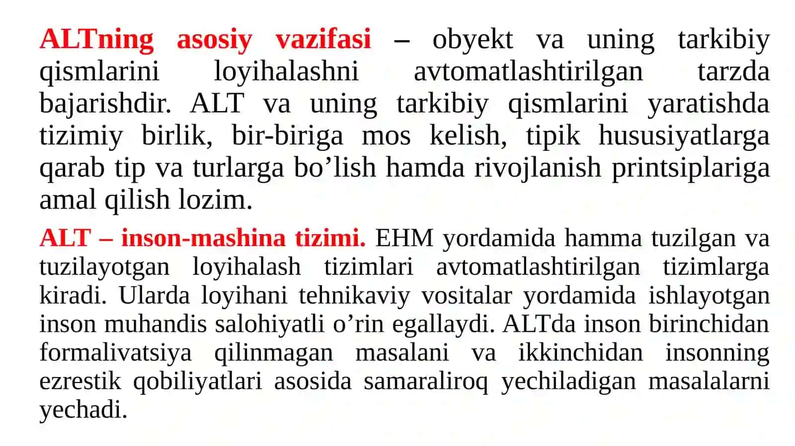 Avtomatlashtirilgan Loyihalash Tizimi tarkibi va strukturasi 3