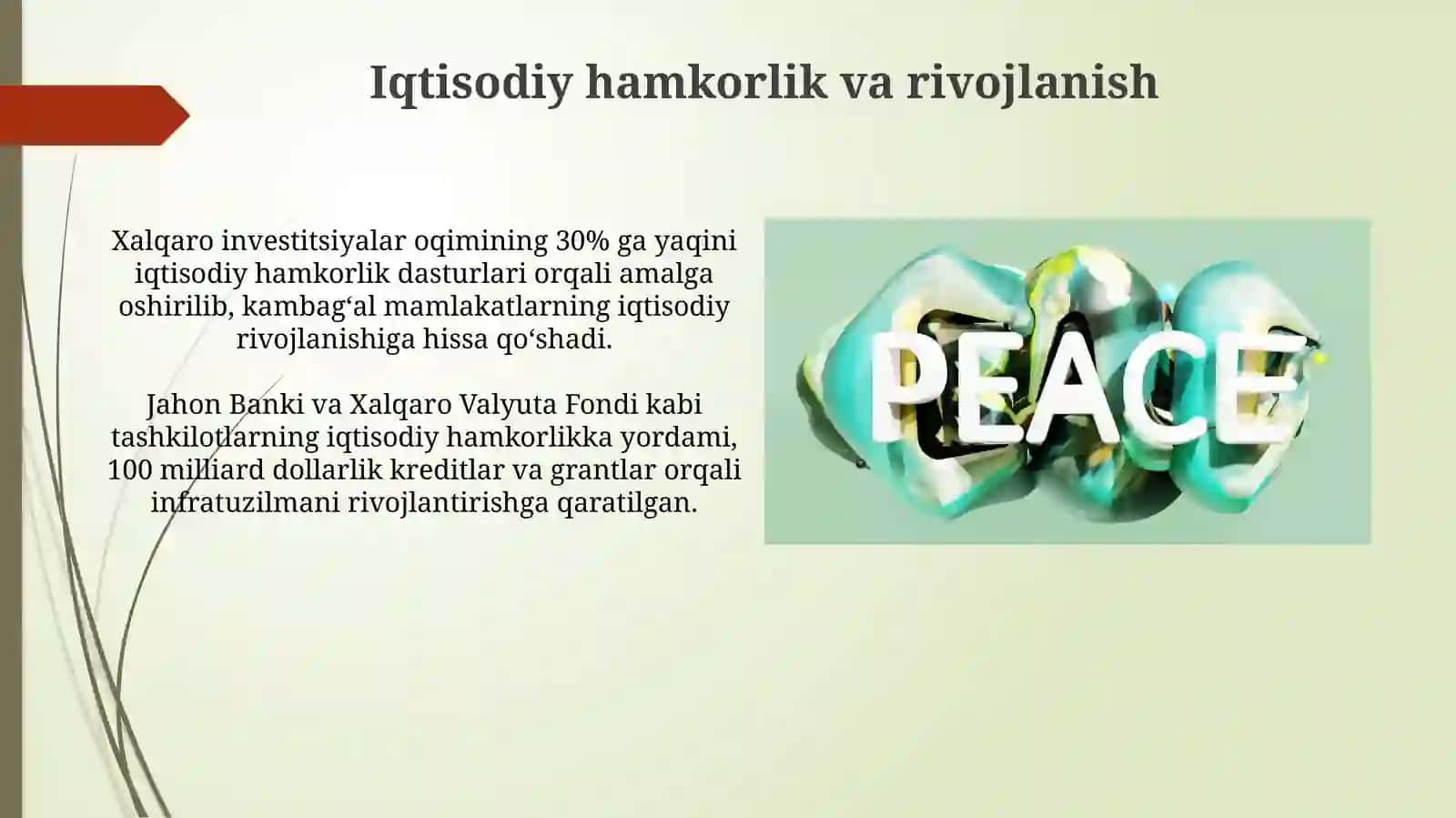 Tinchlik va xavfsizlikni ta’minlash xalqaro hamkorlikni rivojlantirish 3