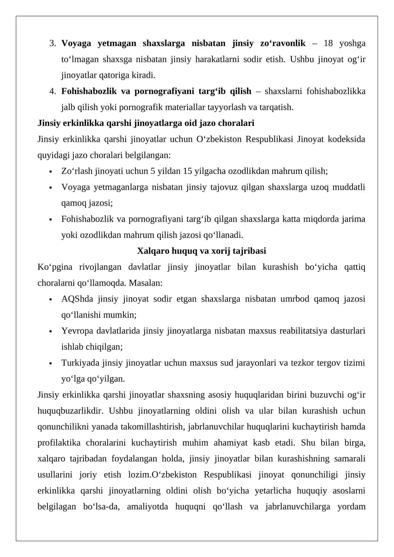 Jinsiy erkinlikka qarshi jinoyatlar huquqiy tahlili 3