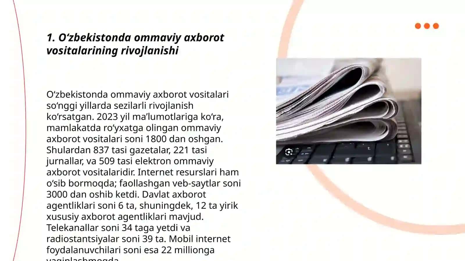 O‘zbekistonda ommaviy axborot vositalarining rivojlanishi 3