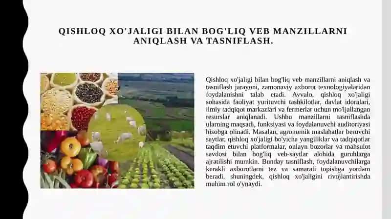 Internetda qishloq xo'jaligiga oid deb veb manzillar va ularning axborotlarni ko'chirib olish 3