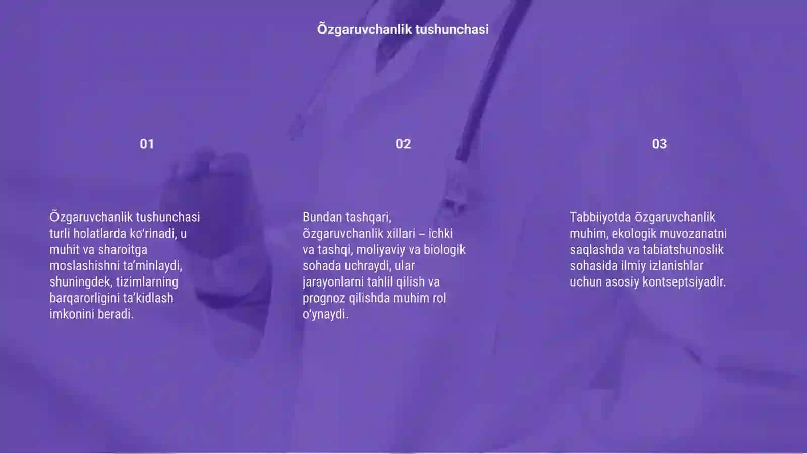Õzgaruvchanlik va uning xillari va tabbiyotdagi roli 3