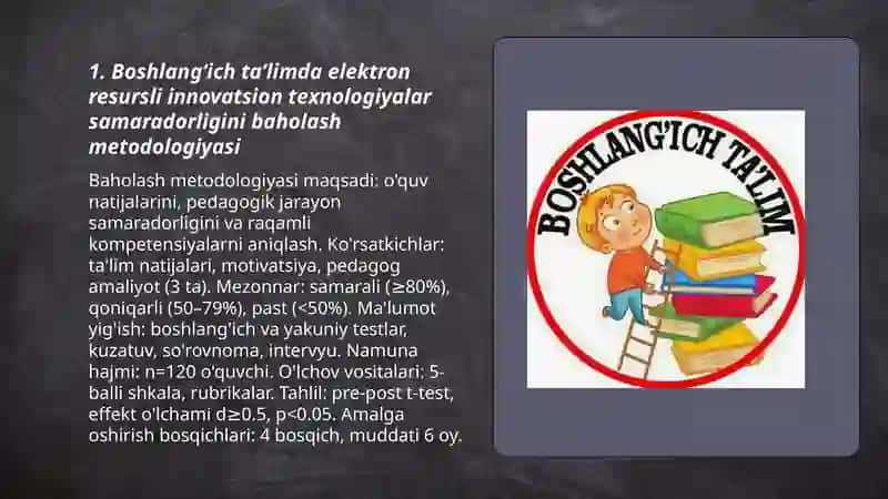 Elektron resursli innovatsion texnologiyaning boshlangʻich taʼlim jarayonidagi samaradorligi 3