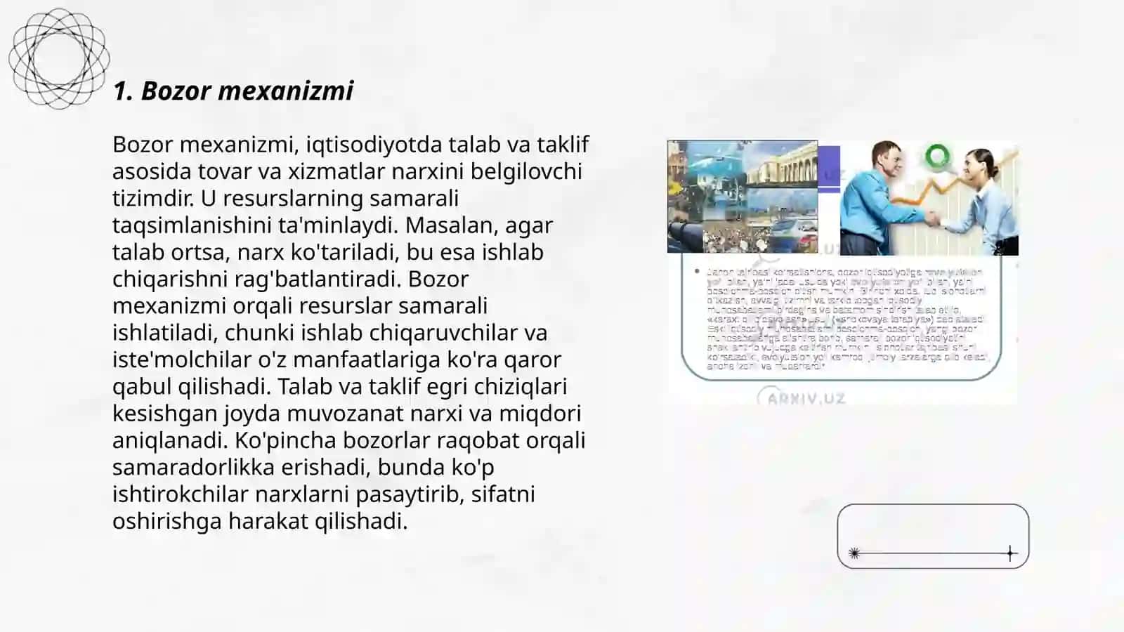 Bozor mexanizmi 3