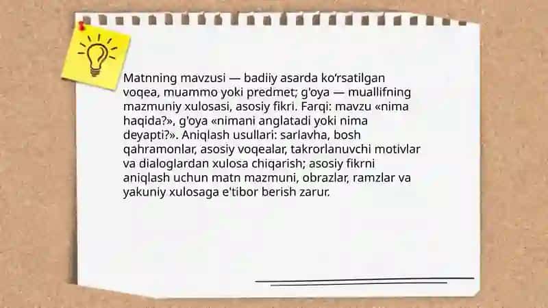 Badiiy asar matni tahlili 3