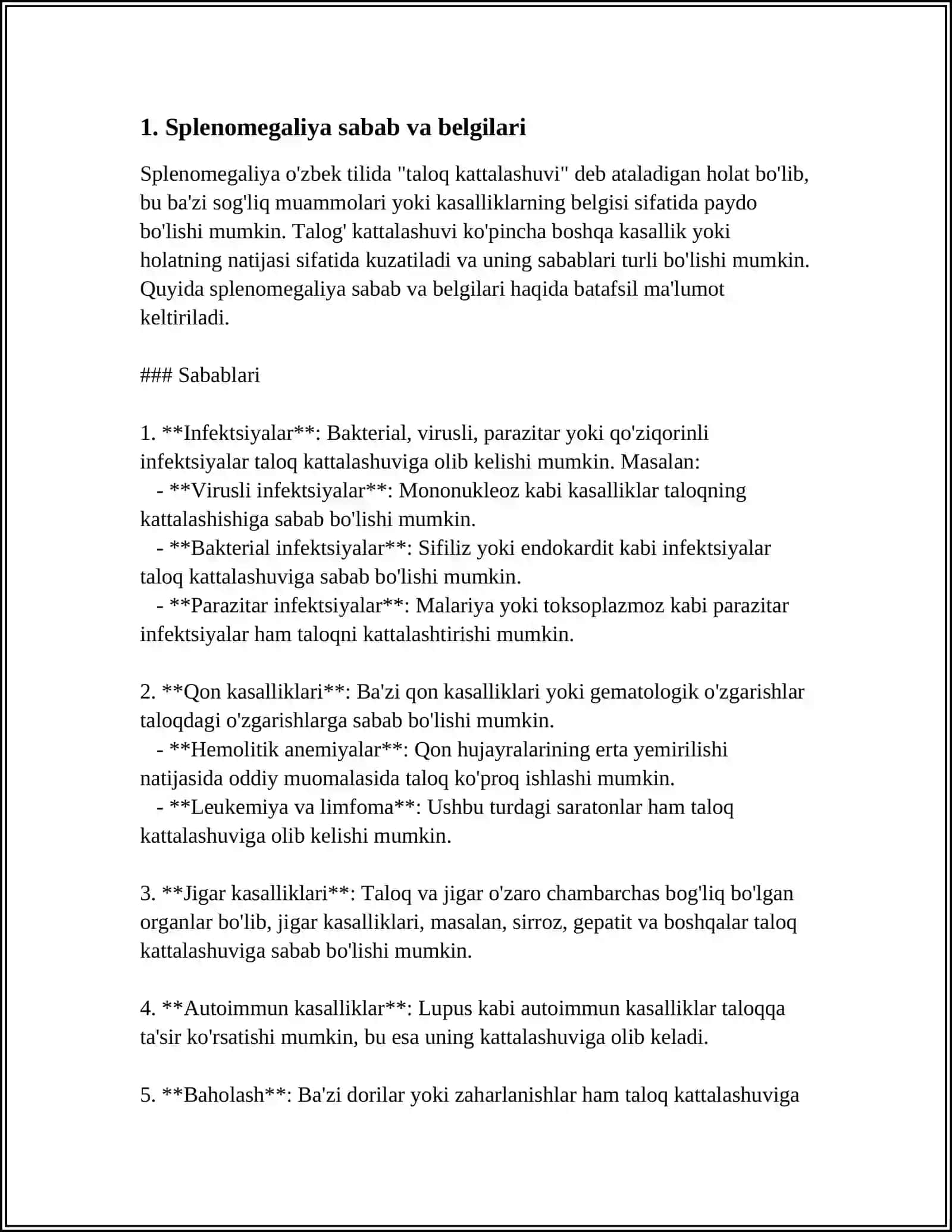 SPLENOMEGALIYA,GIPERSPLENIZM,FUNKSIONAL ASPLENIYA BILAN KECHADIGAN KASALLIKLAR 3