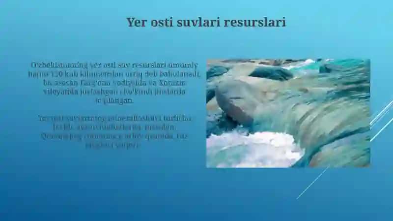 Oʻzbekistonning mineral xom ashyo, yer va suv resurslari 3