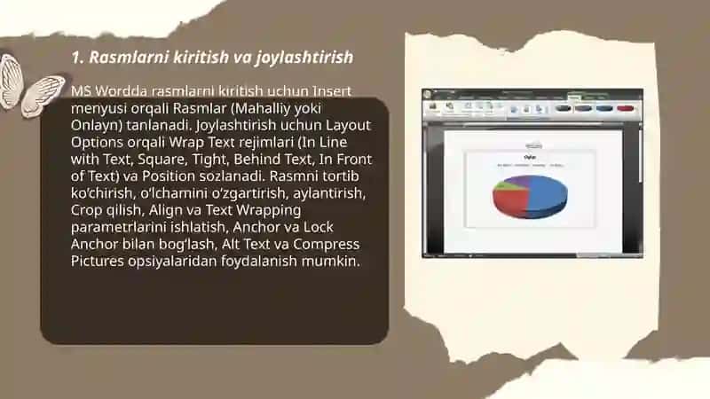 MS Word dasturida garafik obektlar bilan ishlash 3