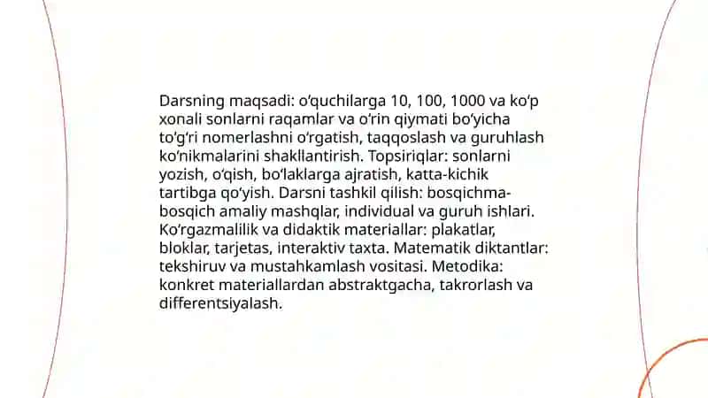 Konsentrlar (10, 100, 1000 va ko‘p xonali sonlar) 3