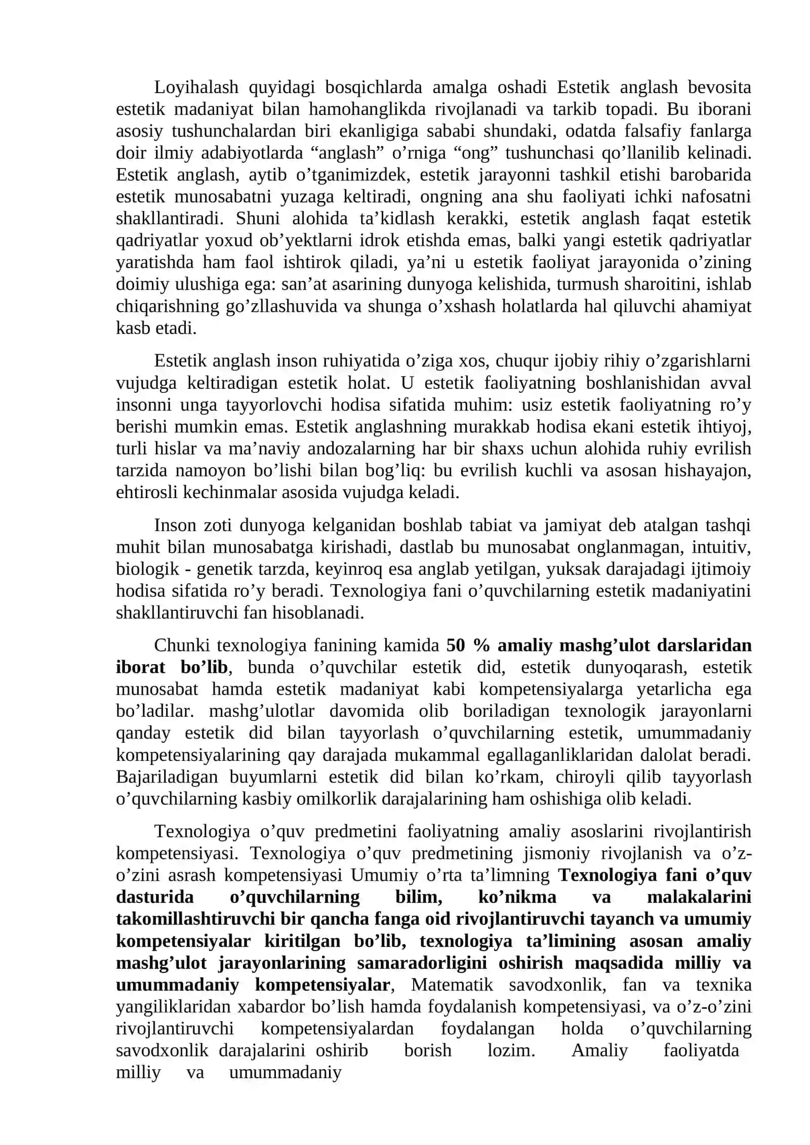 Yo‘nalishlar bo‘yicha materialshunoslik bo‘limini o’qitish metodikasi 3
