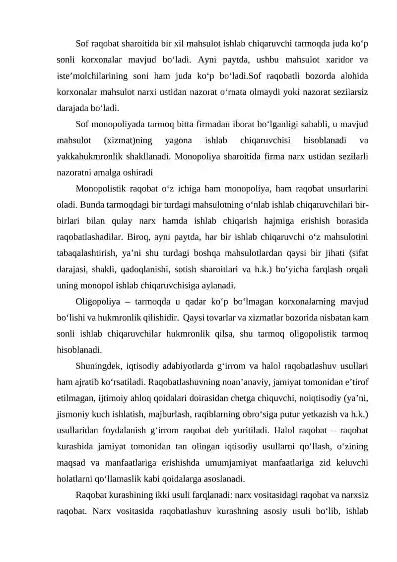 IQTISODIYOTDA MONOPOLIZMGA QARSHI SIYOSAT VA RAQOBATNI RIVOJLANTIRISH 3