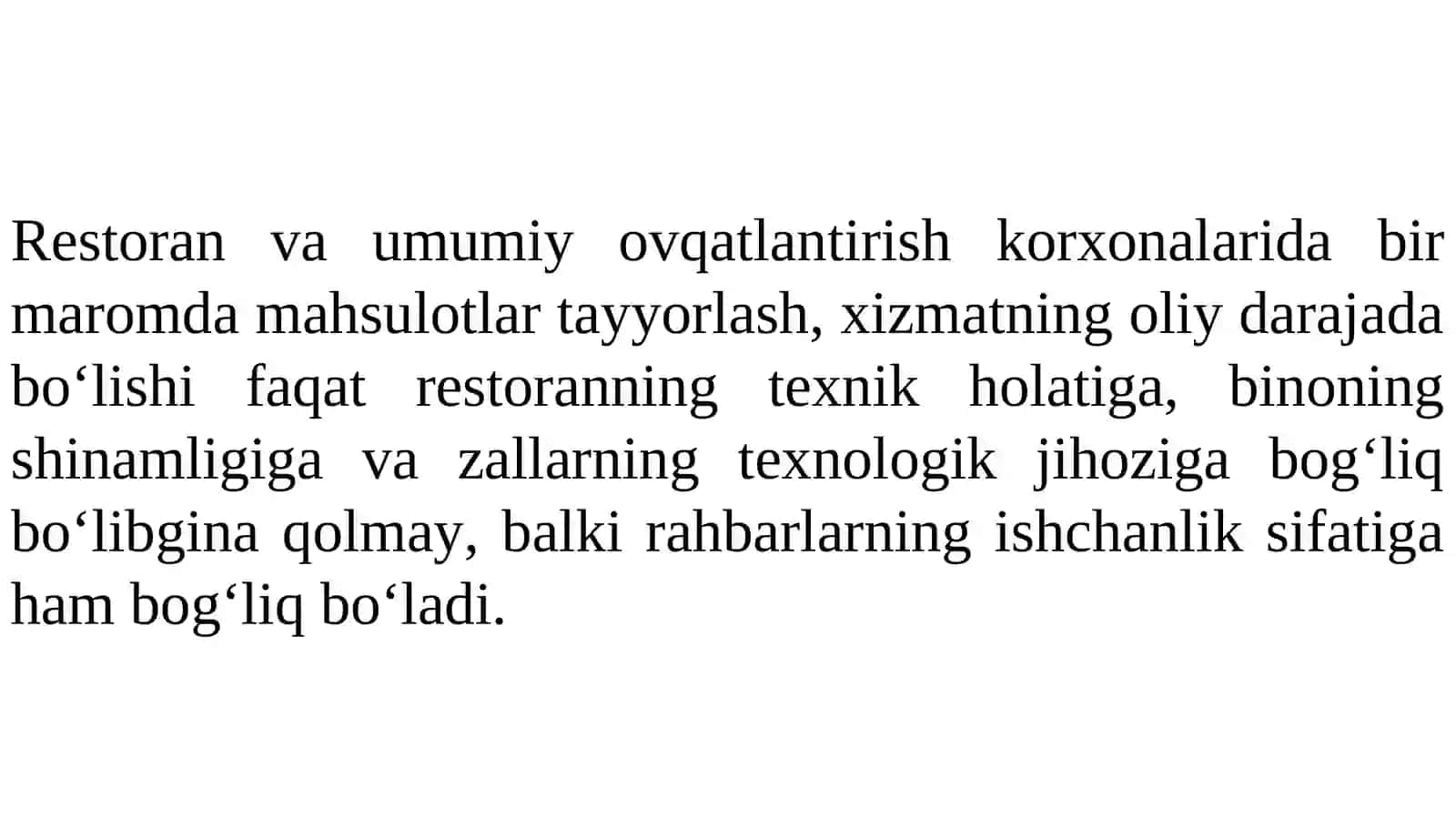 Restoranlar ovqatlantirishning asosiy tizimi sifatida 3