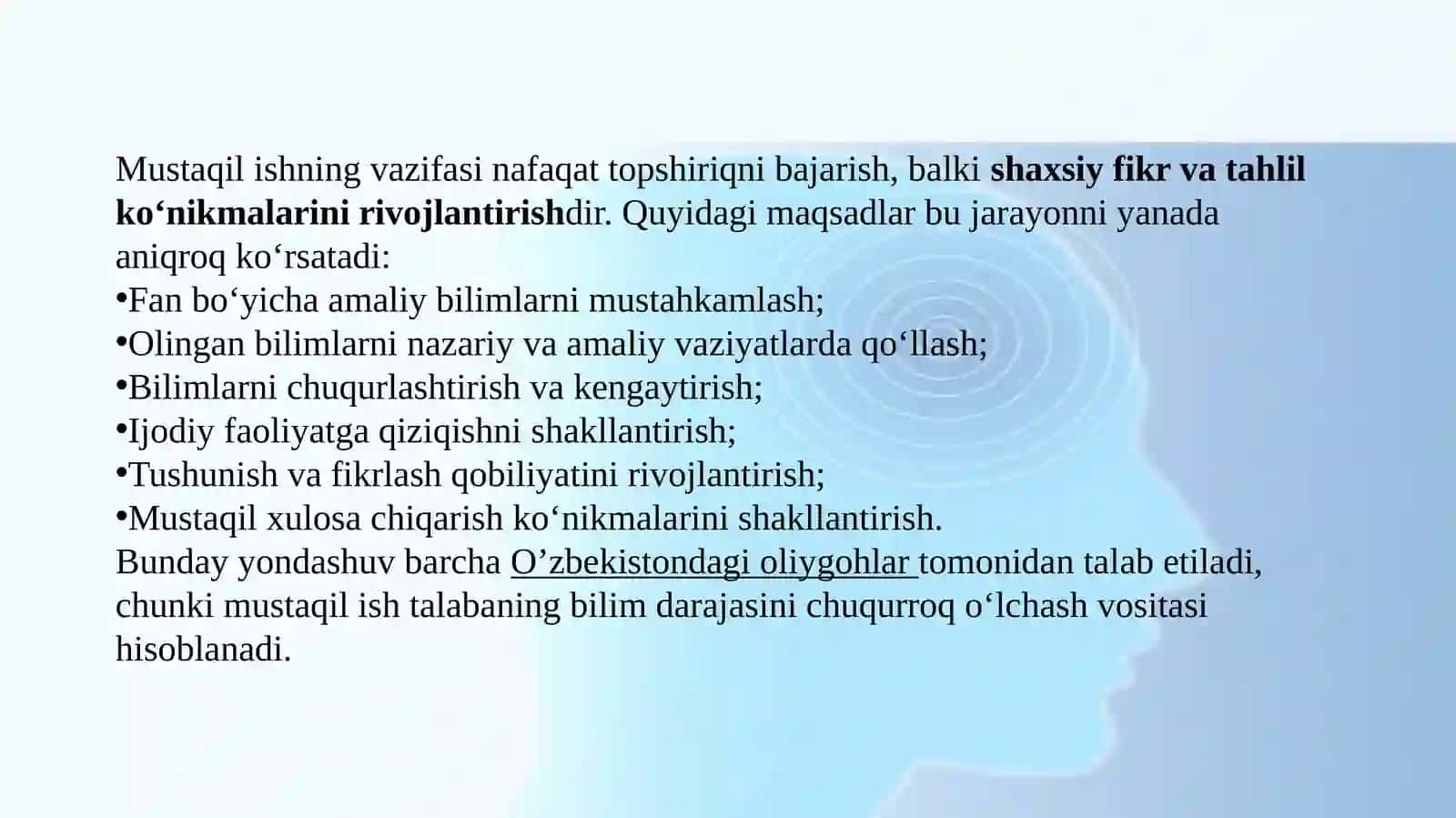 Mustaqil ish tartibi 3