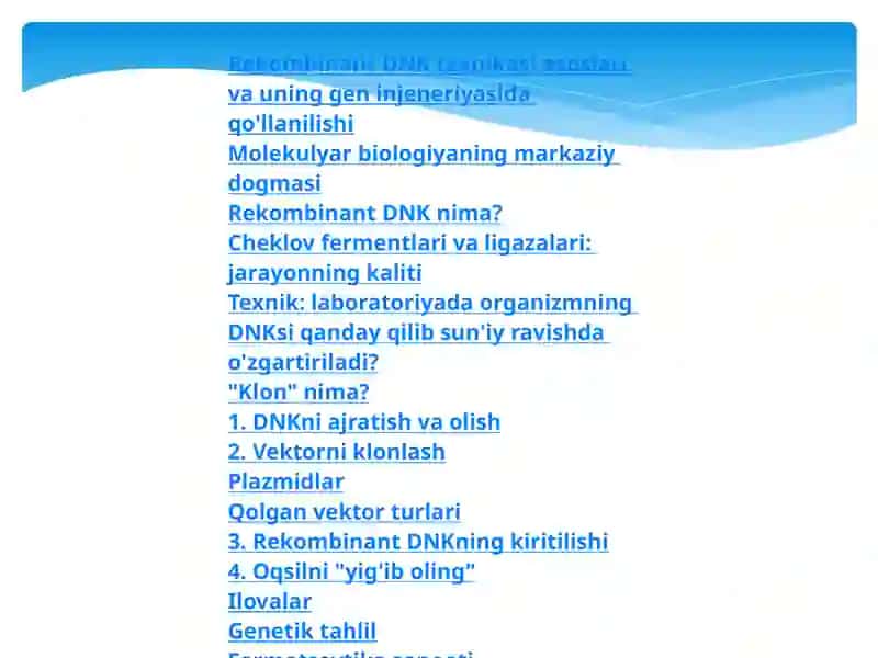 Tibbiyotda DNK rekombinatlarni qo’llanilishi 3
