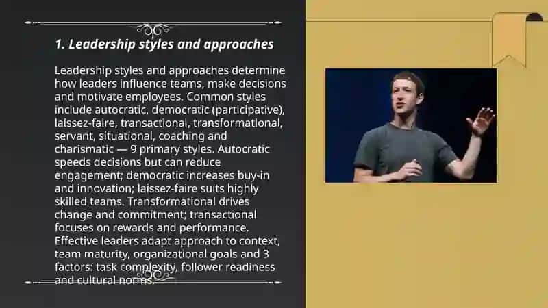 Leadership styles and approaches 3