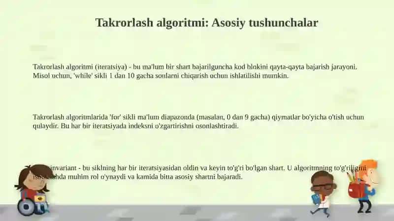 Takrorlash algoritmi 3