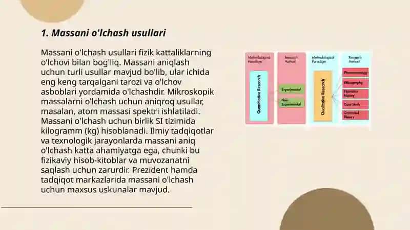 Oʻlchash usullari va turlari 3