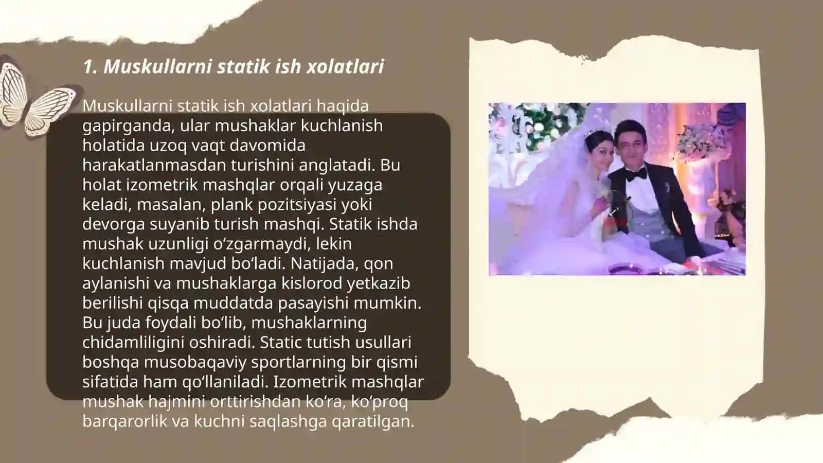 Muskullarni statik va dinamik xolatlarda bajaradigan ish turlari 3
