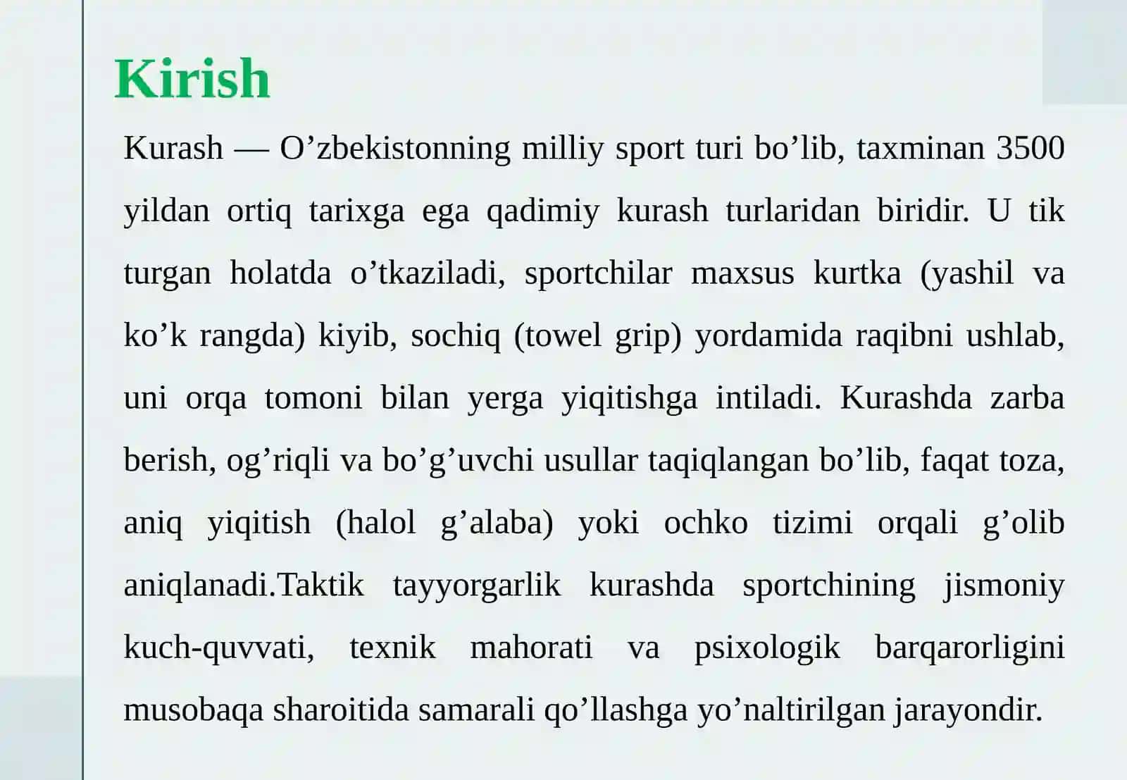 Kurashda Taktik Tayyorgarlik 3