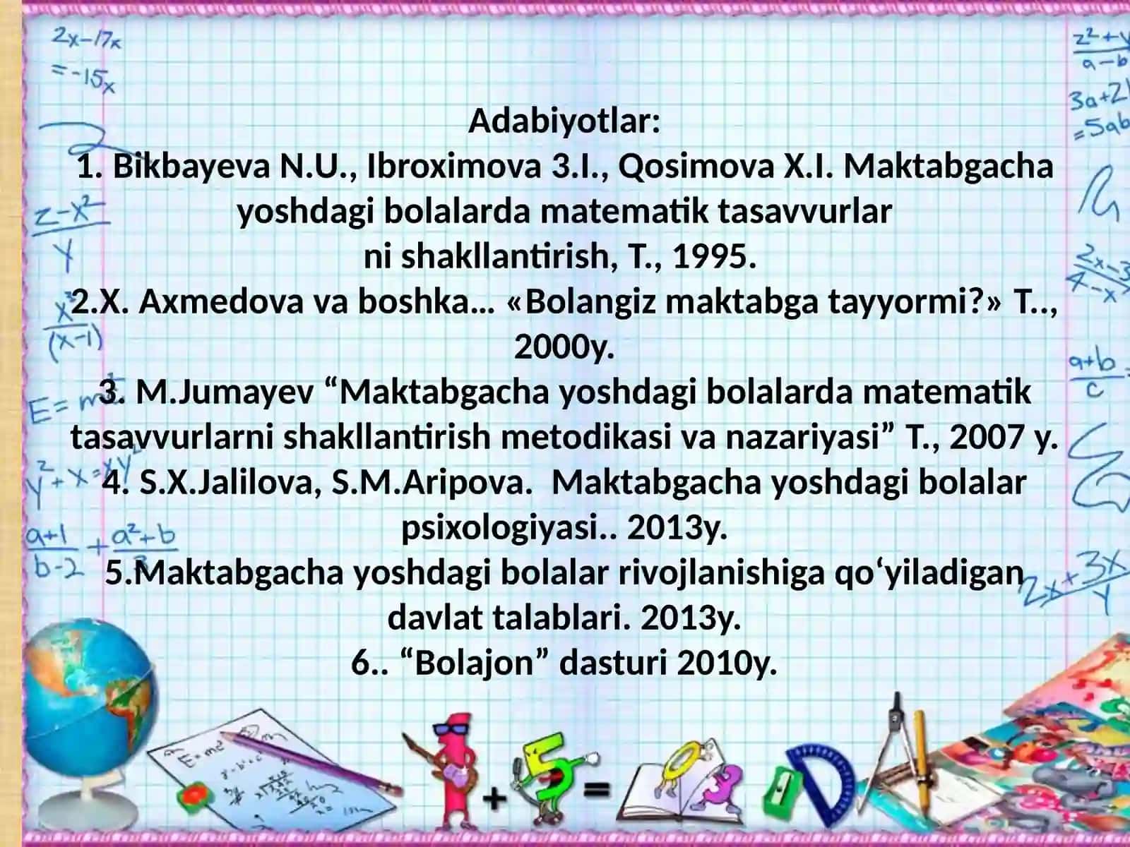 Geometrik shakilar ko'rinishidagi ma'lumotlar 3