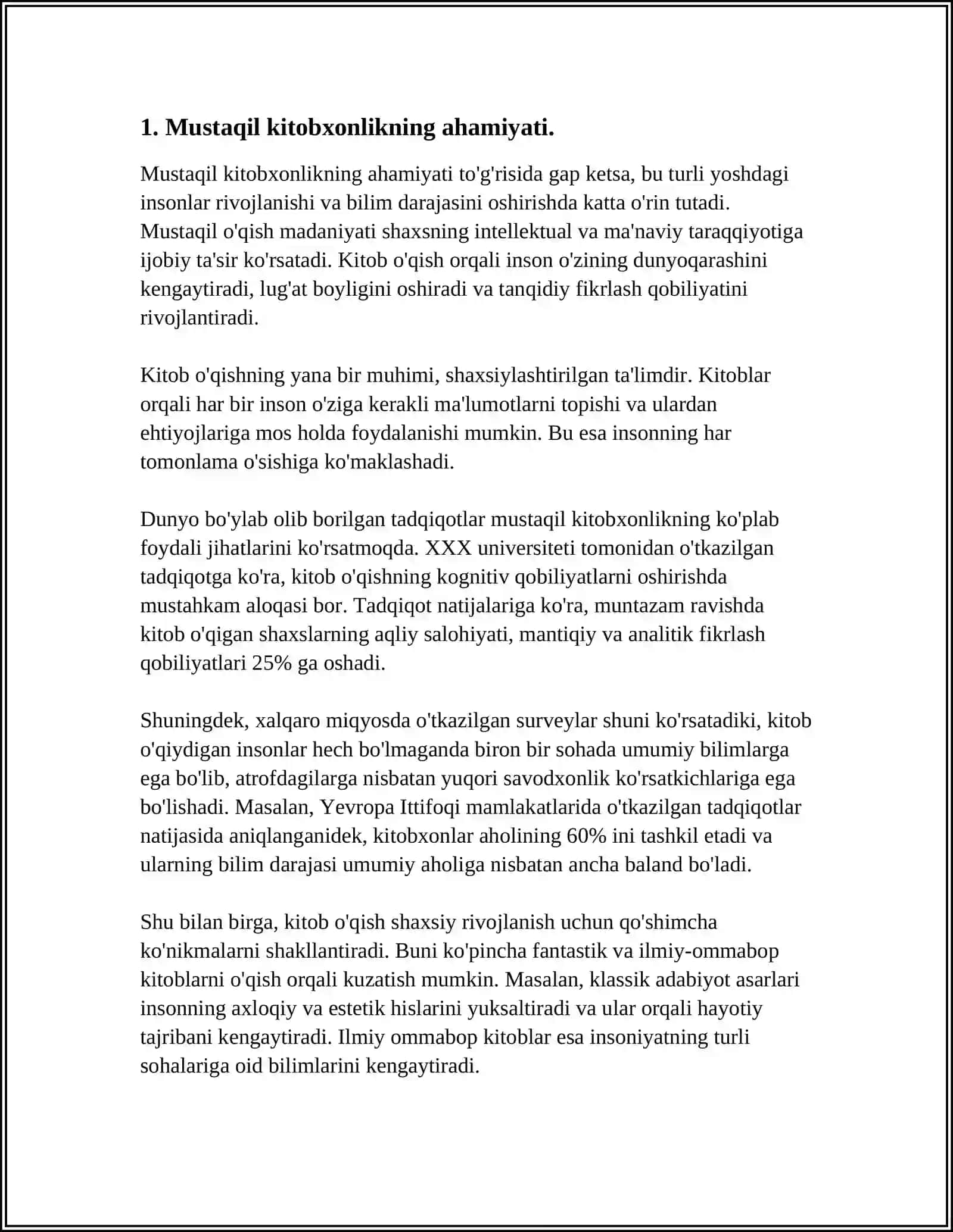 MUSTAQIL KITOBXONLIKNI SHAKLLANTIRISH YUZASIDAN 4-SINF UCHUN METODIK TAVSIYALAR ISHLAB CHIQISH 3