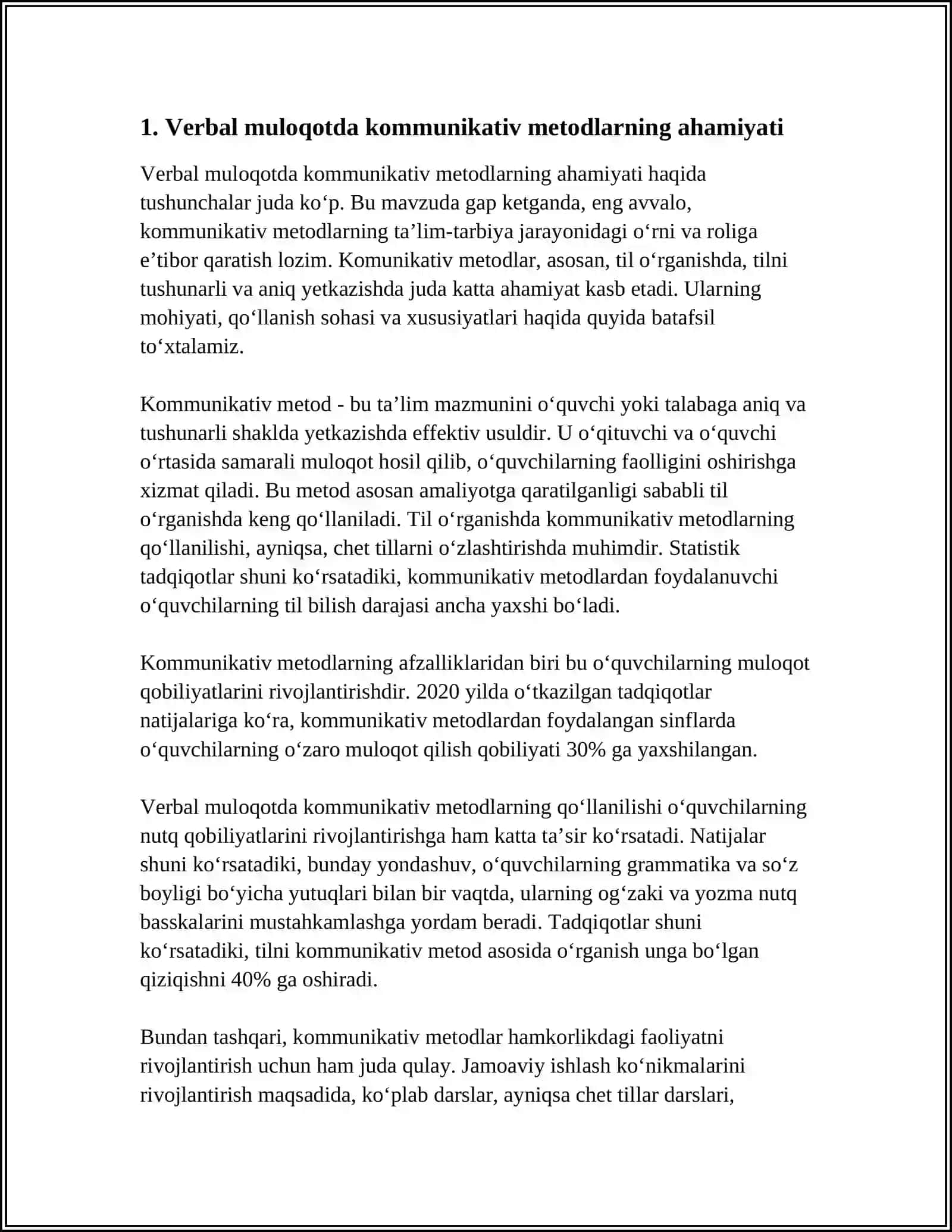 VERBAL-KOMUNIKATIV METODLAR VA UNI TASHKIL ETISHNING PSIXOLOGIK QONUNIYATLARI 3