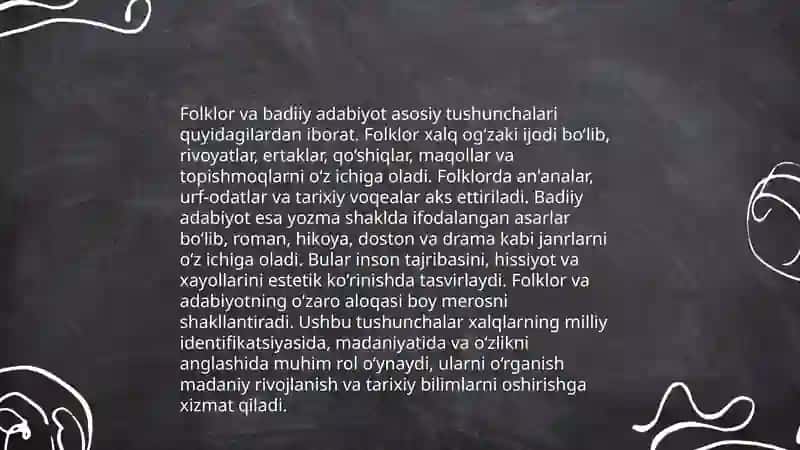 Folklor va badiiy adabiyot 3