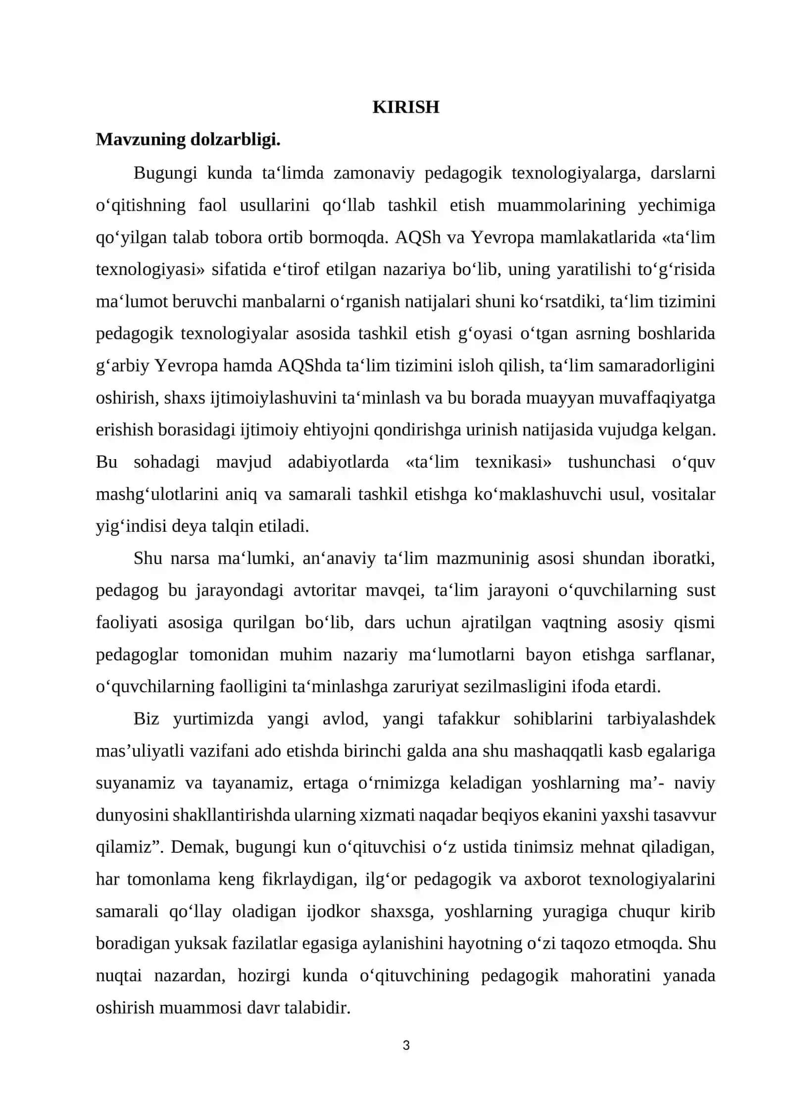 PEDAGOGIK TEXNOLOGIYALAR DARS SAMARADORLIGINING  MUHIM OMILI – SIFATIDA 3