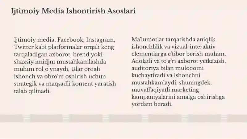 Ijtimoiy Media Ishontirish Asoslari 3