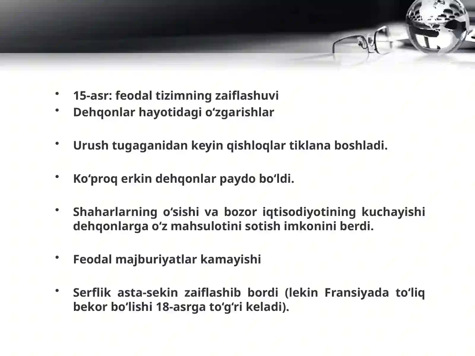 XI-XV asrlarda Fransiyada dehqonlar ahvoli 3