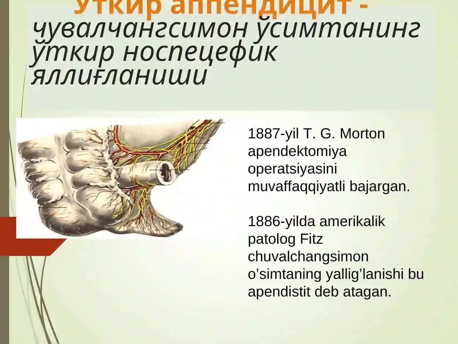 3 yoshgacha bo’lgan bolalarda O`tkir appenditsit 3