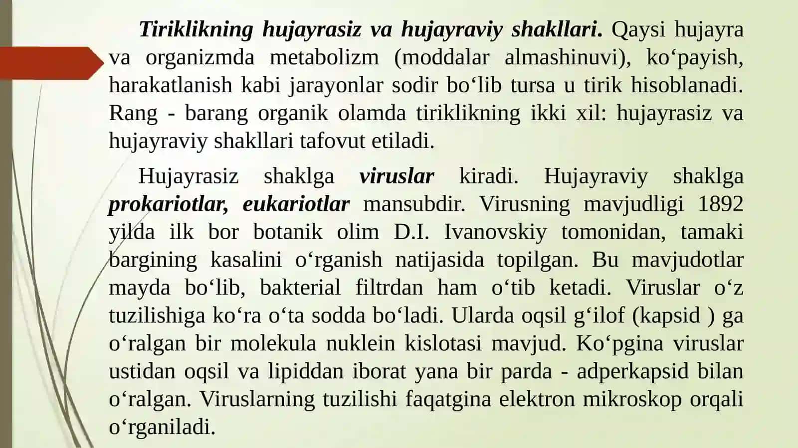 Biologiyafanidan 2-Ma’ruzamashg‘ulot HUJAYRARANING SHAKLI VA O‘LCHAMI 3