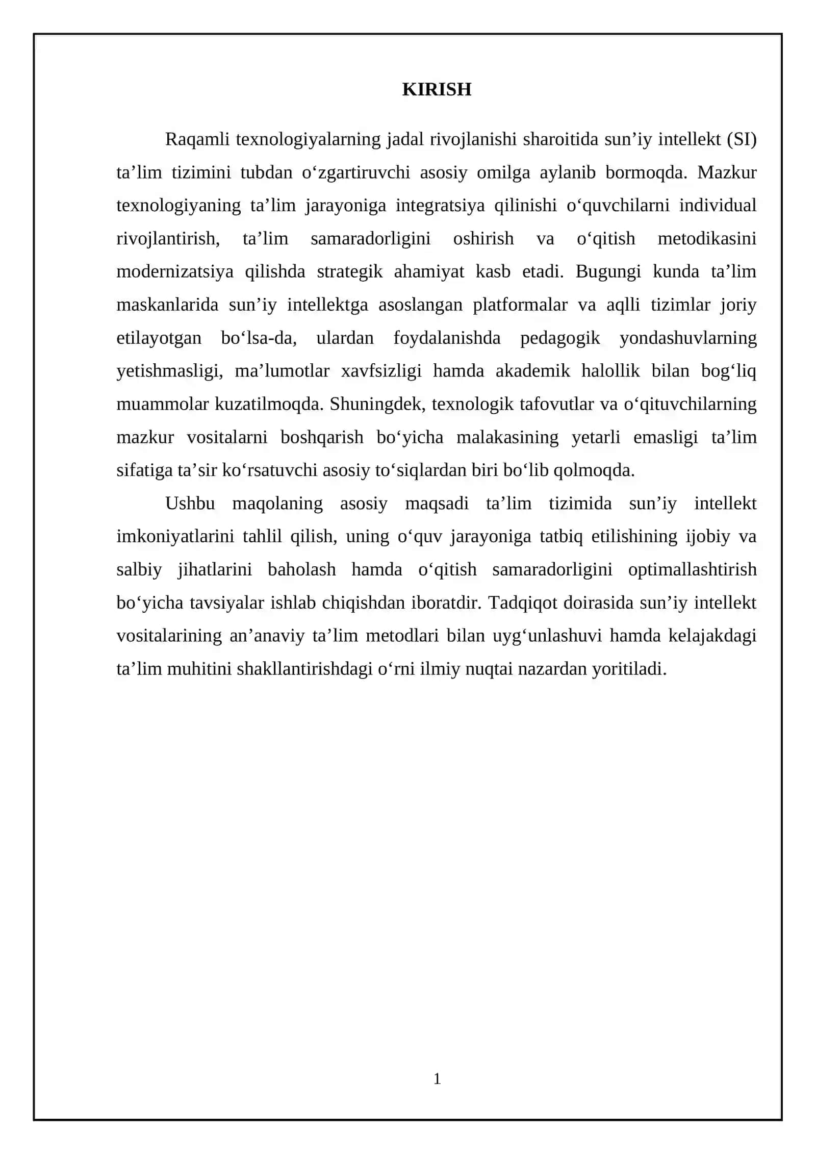 Suniy intellekt va uning ta'limda qo'llanilishi 3