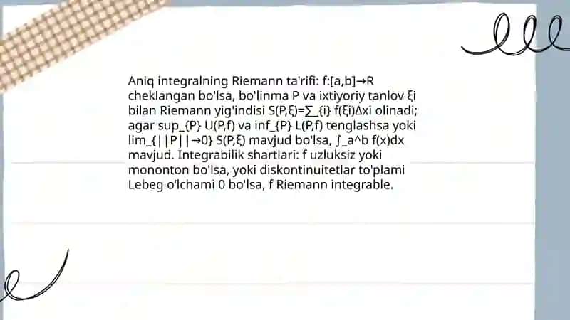 Aniq integral 3