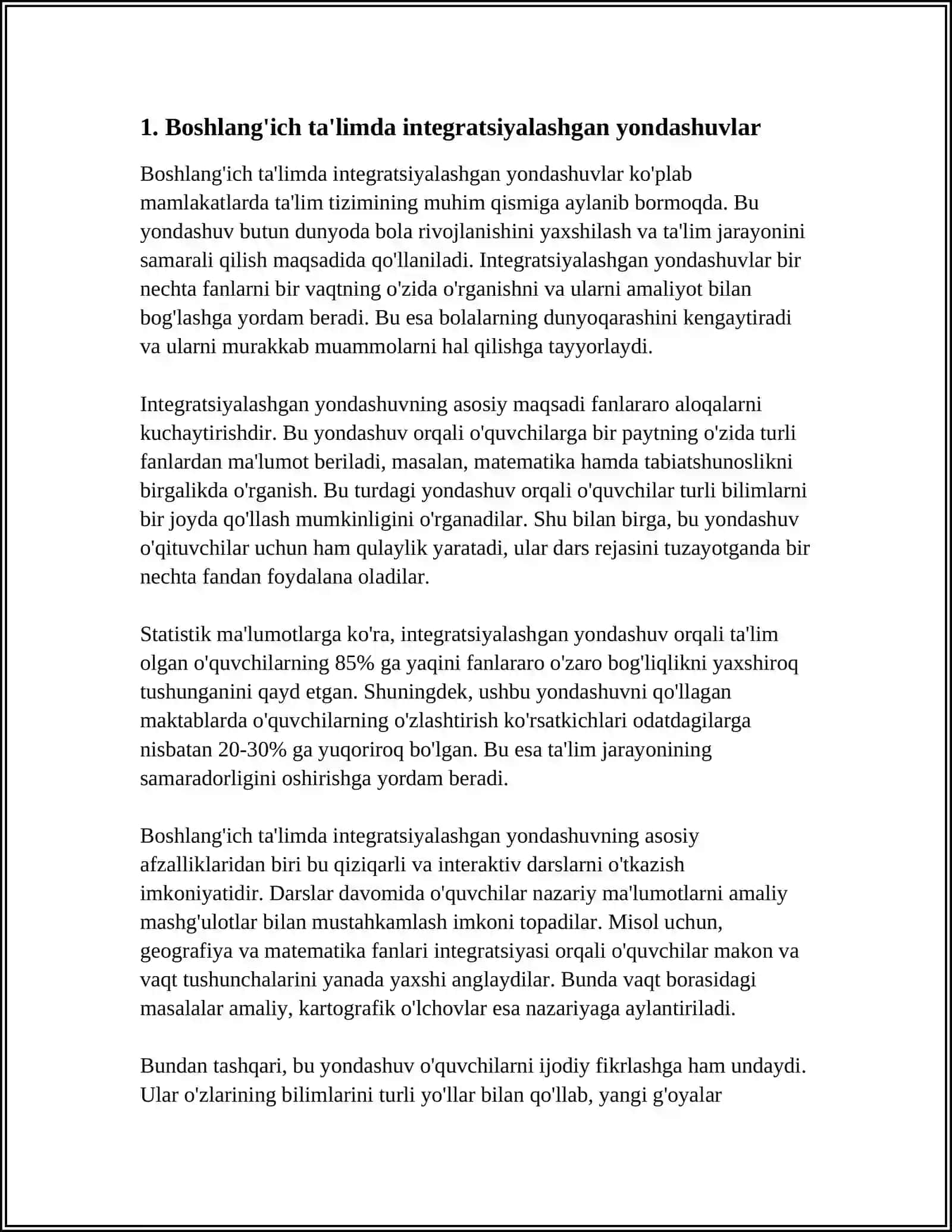 BOSHLANG'ICH TALIM FANLARINING INTEGRATSIYASI 3