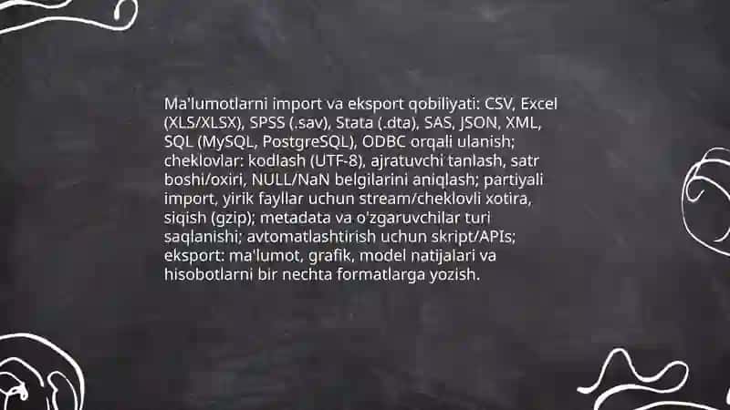 Ekonometrik modellashtirishda qo‘llaniladigan amaliy dasturlar xususiyatlari 3