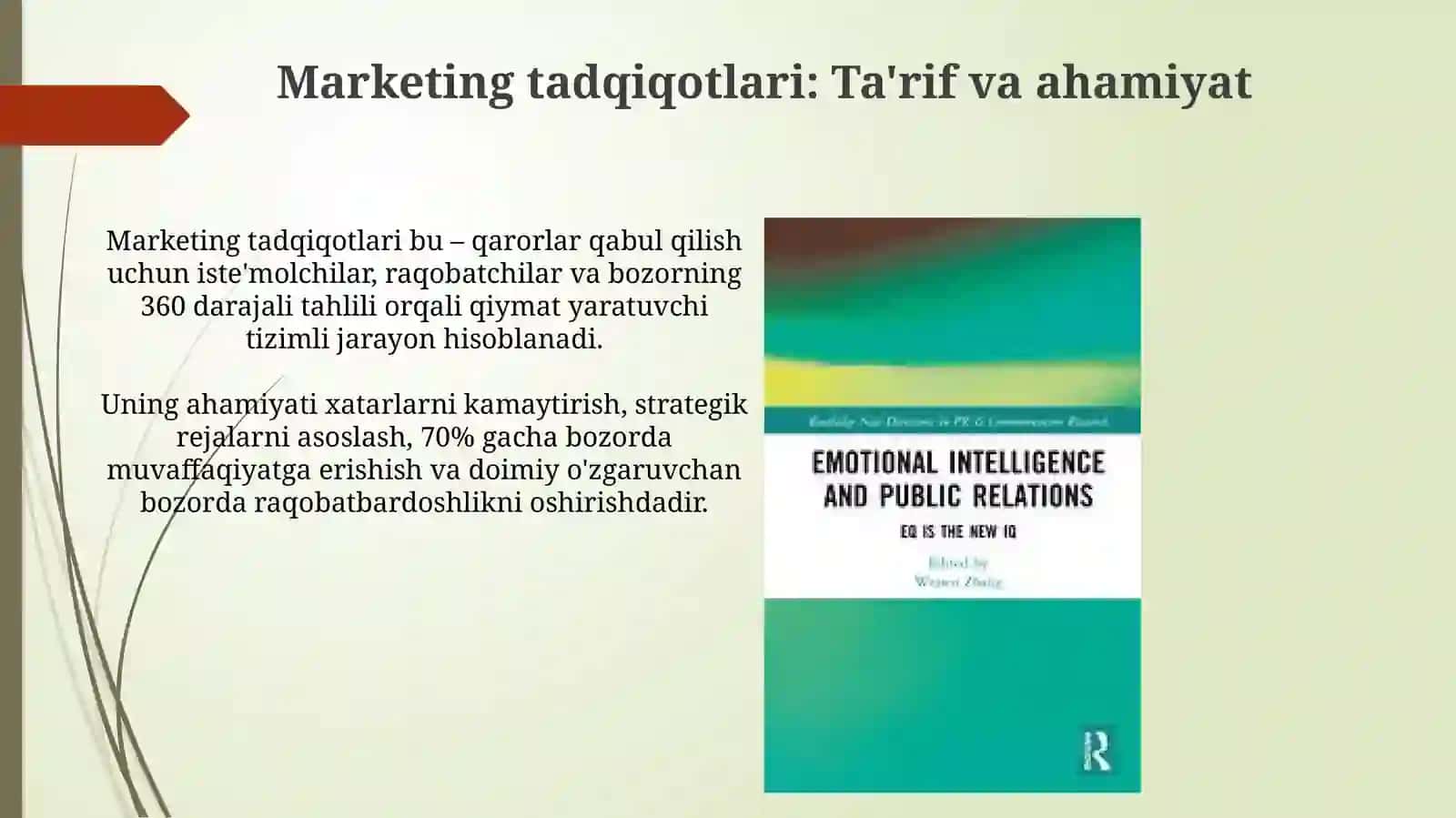 Marketing tadqiqotlari yo'nalishlari 3