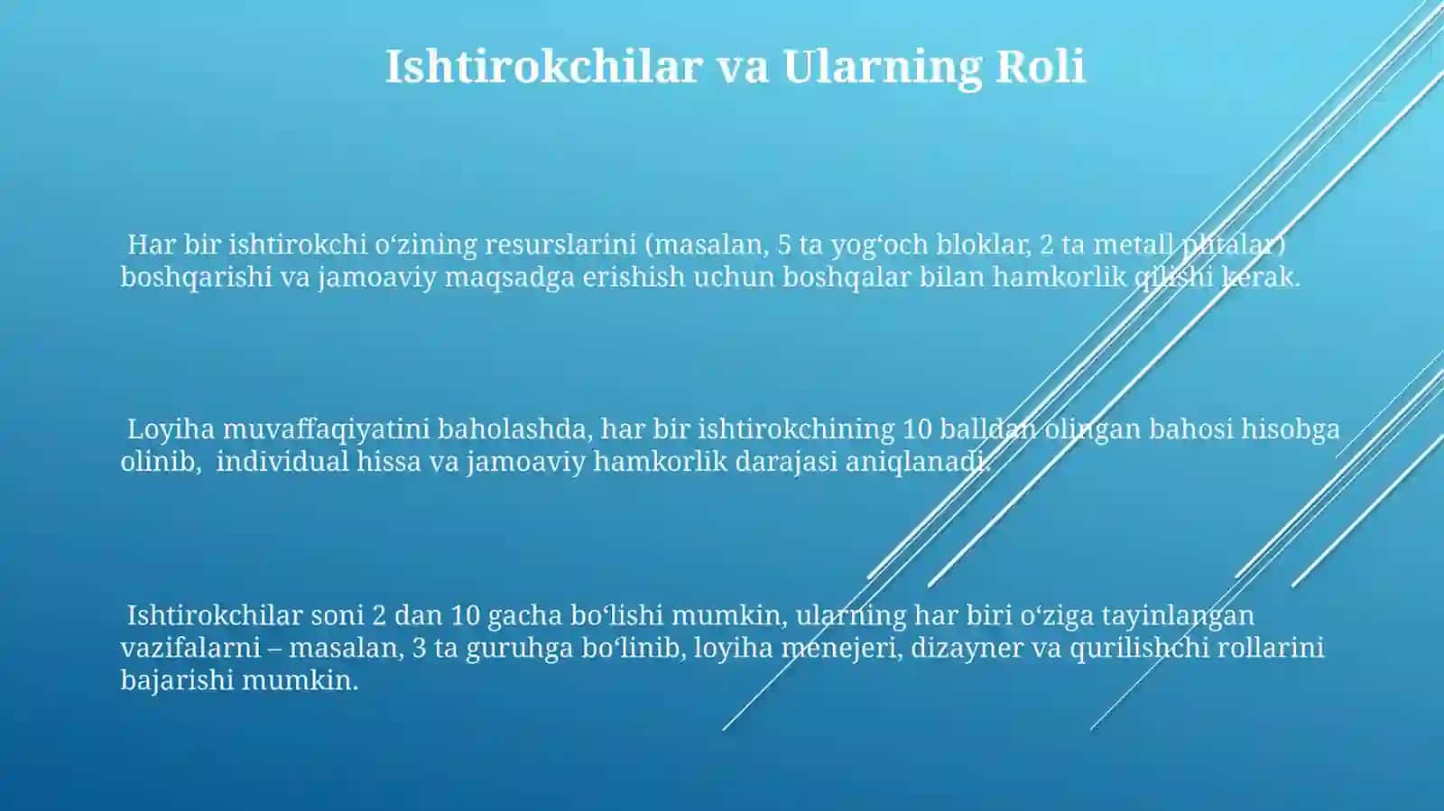 Qurilish õyinlari va ularni tashkil etish 3