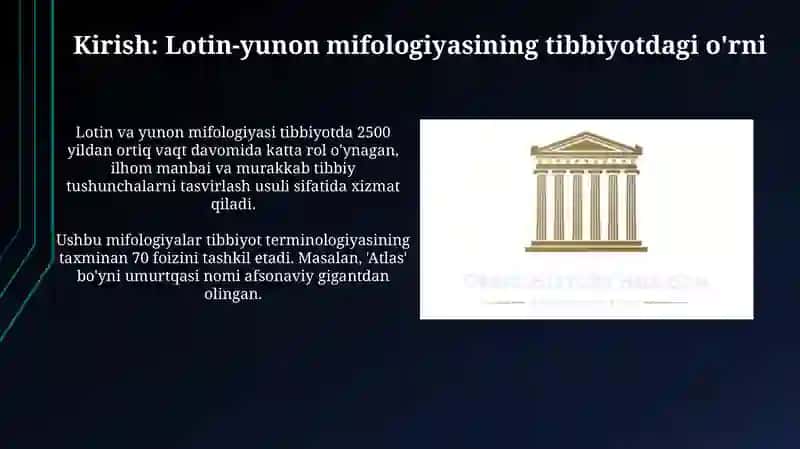Tibbiyotda lotin- yunon mifologiyalari 3