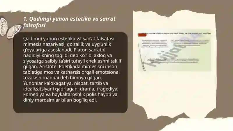 Qadimgi yunon estetika va san'at falsafasi 3