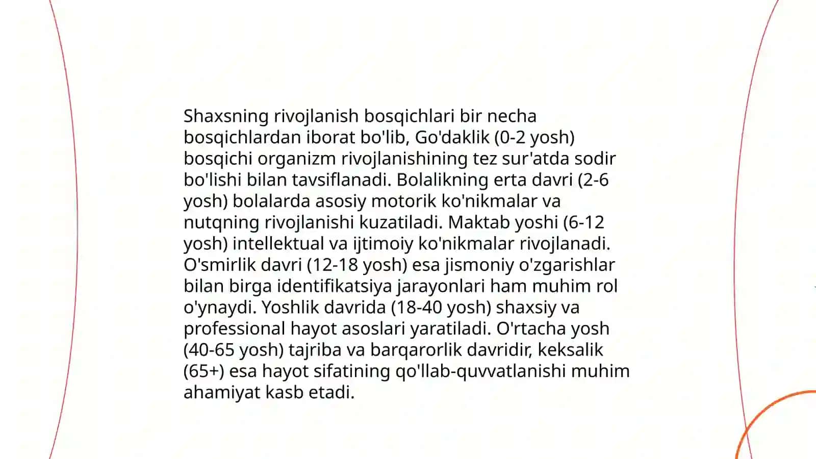 Shahsning rivojlanishi, tarbiyasi va ijtimoiylashuvi 3