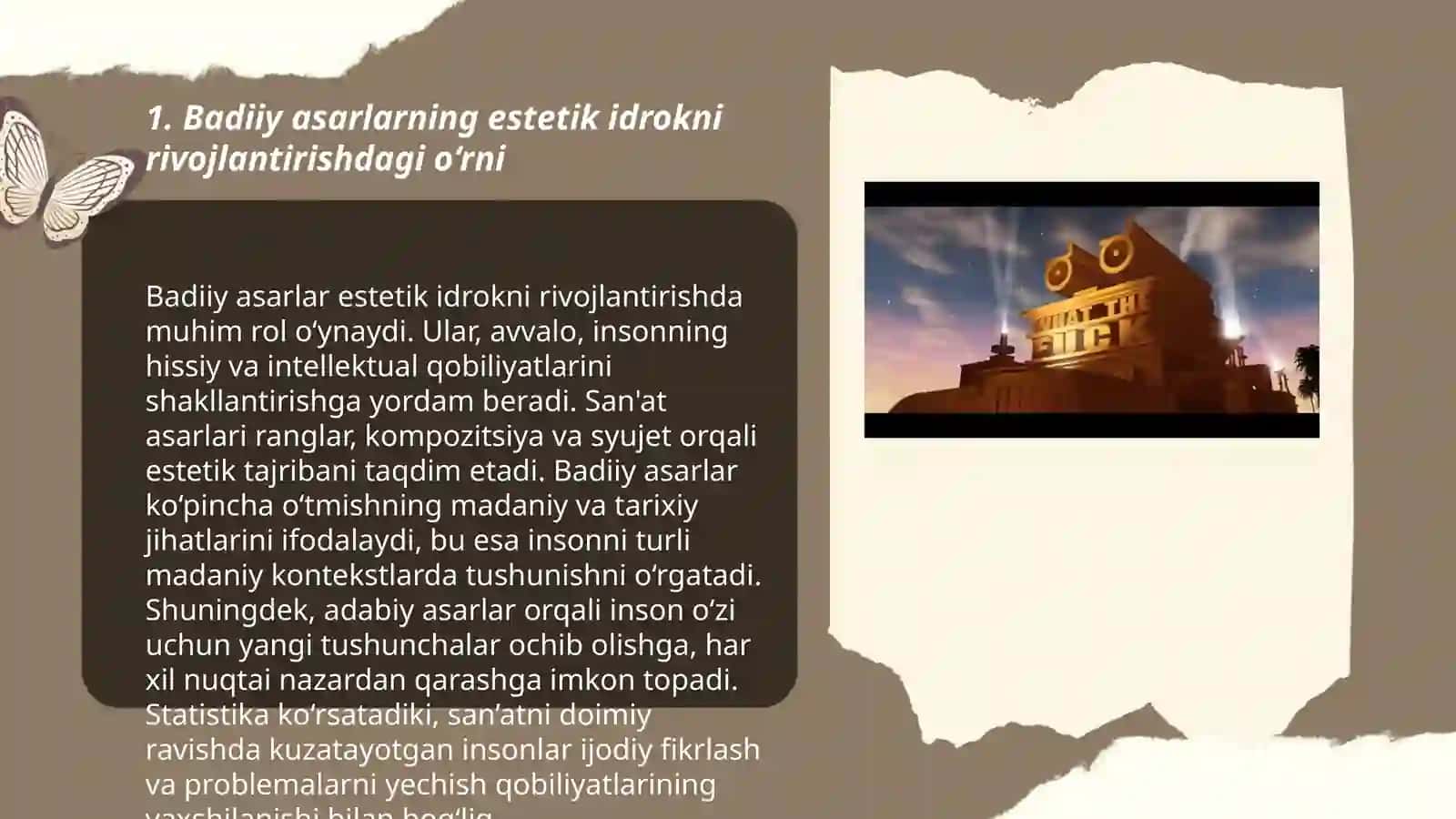 Badiiy asarlarning estetik idrokni rivojlantirishdagi o‘rni 3